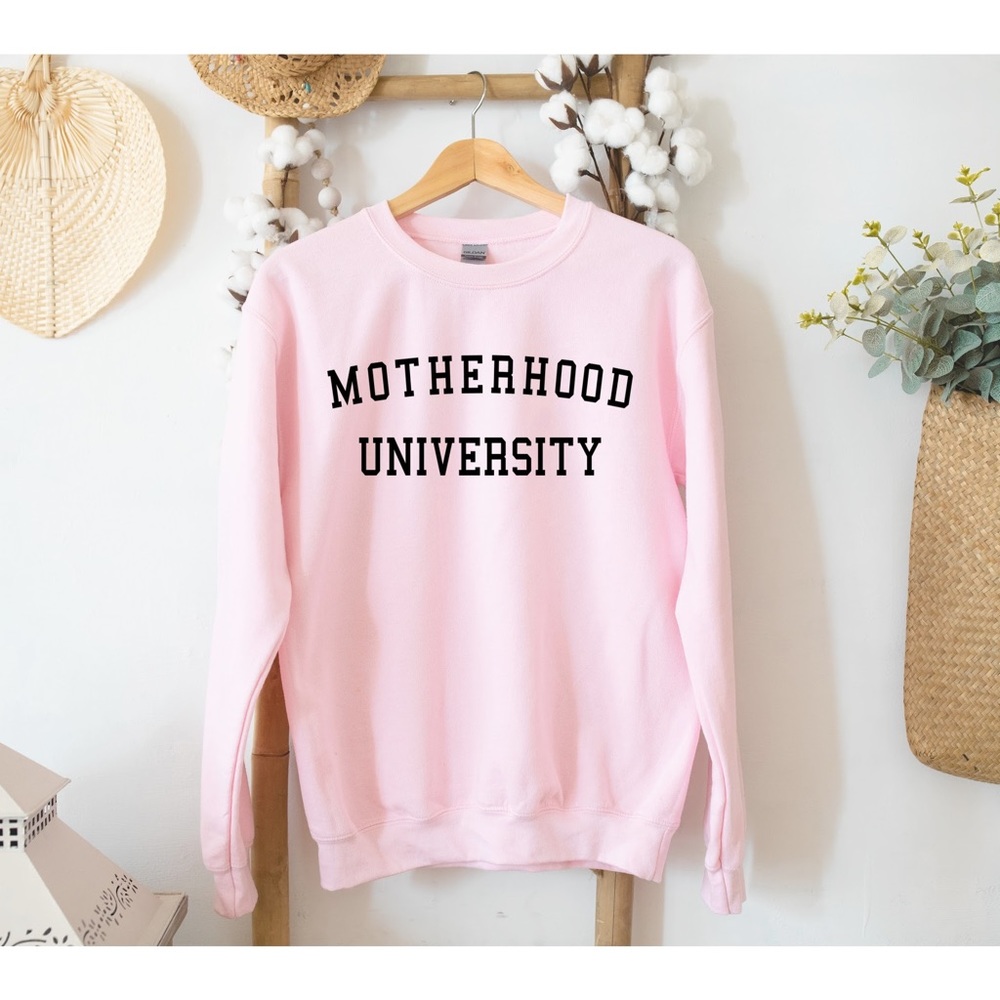 Motherhood University Sweatshirt | Mama Sweatshirt - Picture 1 of 2
